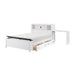 Homelegance - Sloane Full Bookcase Bed with Hidden Desk, Stool and Storage Bench in White - B2024WHBCF-1 - GreatFurnitureDeal