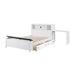 Homelegance - Sloane Full Bookcase Bed with Hidden Desk, Stool and Storage Bench in White - B2024WHBCF-1 - GreatFurnitureDeal