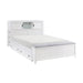 Homelegance - Sloane Full Bookcase Bed with Hidden Desk, Stool and Storage Bench in White - B2024WHBCF-1 - GreatFurnitureDeal