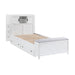 Homelegance - Sloane Twin Bookcase Bed with Hidden Desk, Stool and Storage Bench in White - B2024WHBC-1 - GreatFurnitureDeal