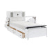 Homelegance - Sloane Twin Bookcase Bed with Hidden Desk, Stool and Storage Bench in White - B2024WHBC-1 - GreatFurnitureDeal