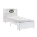 Homelegance - Sloane Twin Bookcase Bed with Hidden Desk, Stool and Storage Bench in White - B2024WHBC-1 - GreatFurnitureDeal