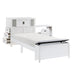 Homelegance - Sloane Twin Bookcase Bed with Hidden Desk, Stool and Storage Bench in White - B2024WHBC-1 - GreatFurnitureDeal