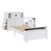 Homelegance - Sloane Twin Bookcase Bed with Hidden Desk, Stool and Storage Bench in White - B2024WHBC-1 - GreatFurnitureDeal