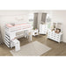 Homelegance - Sloane Twin/Full Loft Bunk Bed with Chest and Hidden Desk in White - B2024WHLTF-1 - GreatFurnitureDeal