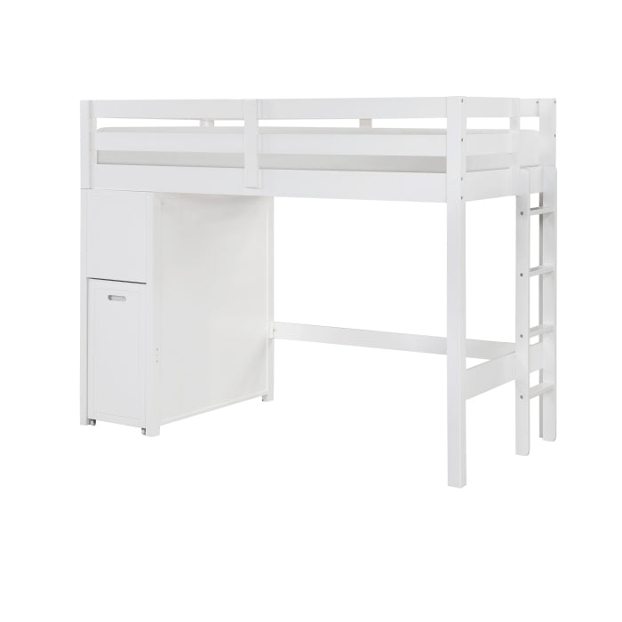Homelegance - Sloane Twin/Full Loft Bunk Bed with Chest and Hidden Desk in White - B2024WHLTF-1 - GreatFurnitureDeal