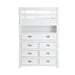 Homelegance - Sloane Twin/Full Loft Bunk Bed with Chest and Hidden Desk in White - B2024WHLTF-1 - GreatFurnitureDeal