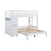 Homelegance - Sloane Twin/Full Loft Bunk Bed with Chest and Hidden Desk in White - B2024WHLTF-1 - GreatFurnitureDeal