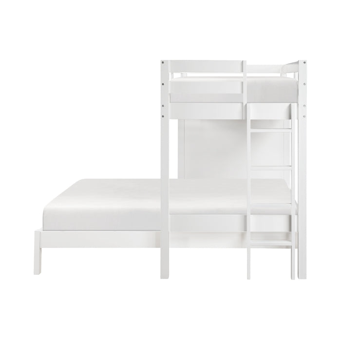 Homelegance - Sloane Twin/Full Loft Bunk Bed with Chest and Hidden Desk in White - B2024WHLTF-1