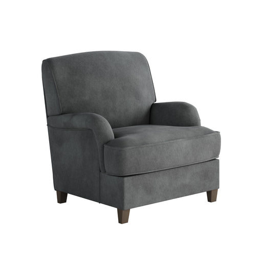 Southern Home Furnishings - Bella Asphalt Accent Chair in Grey - 01-02-C Bella Asphalt-MTO - GreatFurnitureDeal