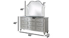 Mariano Furniture - B760 - 6 Piece Queen Led Bedroom Set in Silver Glam - BQ-B760-Q4NC - GreatFurnitureDeal