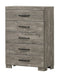 Mariano Furniture - 6 Piece King Bedroom Set with Headboard Lamps in Antique Gray - BQ-B820-EK4NC - GreatFurnitureDeal