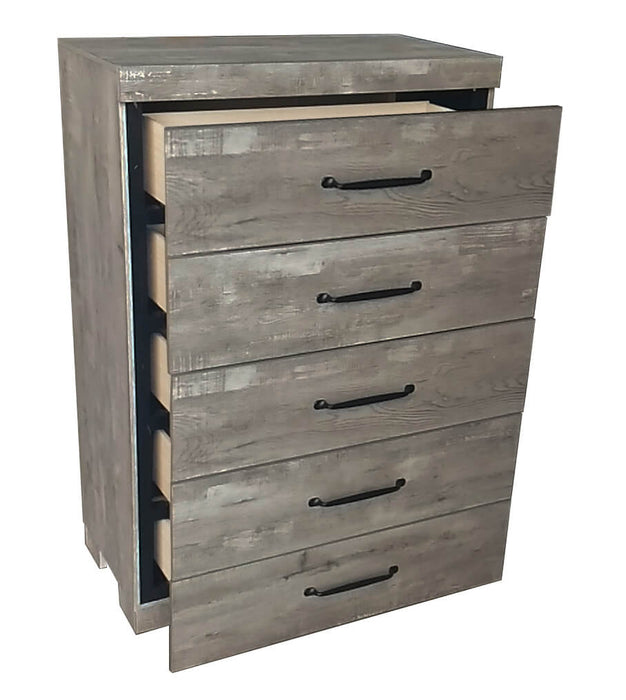 Mariano Furniture - 6 Piece King Bedroom Set with Headboard Lamps in Antique Gray - BQ-B820-EK4NC - GreatFurnitureDeal