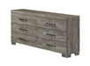 Mariano Furniture - 5 Piece King Bedroom Set with Headboard Lamps in Antique Gray - BQ-B820-EK4N - GreatFurnitureDeal