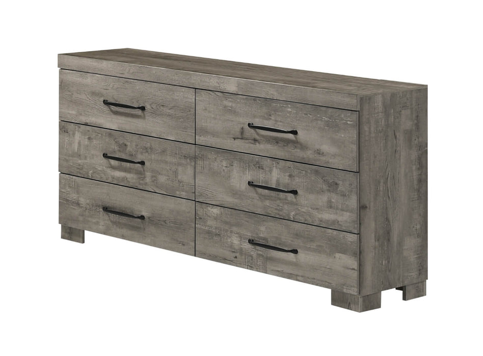 Mariano Furniture - 6 Piece Queen Bedroom Set with Headboard Lamps in Antique Gray - BQ-B820-Q4NC - GreatFurnitureDeal