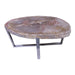 GJ Styles - Petrified Wood Table with Stainless Steel Base - BABS1536 - GreatFurnitureDeal
