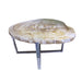 GJ Styles - Petrified Wood Table with Stainless Steel Base - BABS1815 - GreatFurnitureDeal