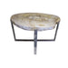 GJ Styles - Petrified Wood Table with Stainless Steel Base - BABS1818 - GreatFurnitureDeal