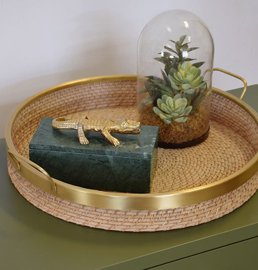 Worlds Away - Babs Tray in Brass - BABS - GreatFurnitureDeal