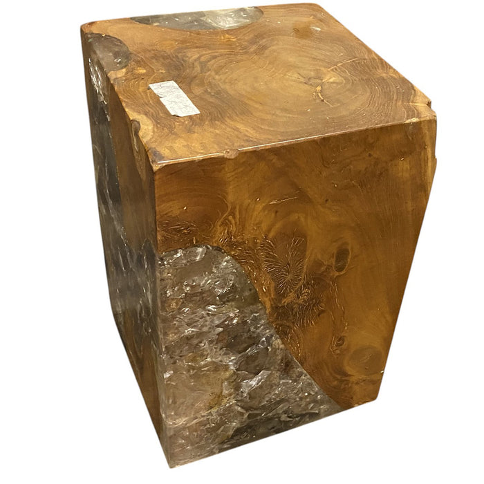 GJ Styles - Teak And Resin Square Stool - BAIF378 - GreatFurnitureDeal