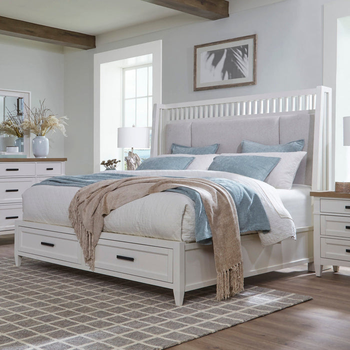 Parker House - Americana Modern King Shelter Bed in Cotton - BAME#1266-3-COT - GreatFurnitureDeal