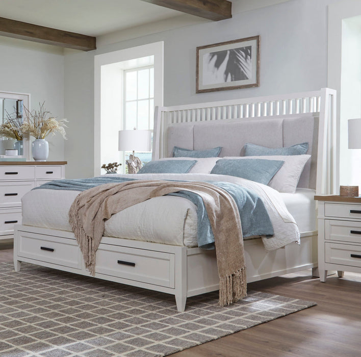Parker House - Americana Modern 3 Piece King Shelter Bedroom Set in Cotton - BAME#1266-3-52232-COT-3SET - GreatFurnitureDeal