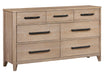 Parker House - Breckenridge 7 Drawer Dresser in Medium Brown - BBRE-60 - GreatFurnitureDeal