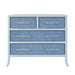 Worlds Away - Beckett Four Drawer Chest in Light Blue Matte Lacquer - BECKETT BL - GreatFurnitureDeal