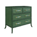 Worlds Away - Beckett Four Drawer Chest in Dark Green Matte Lacquer - BECKETT GR - GreatFurnitureDeal