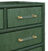 Worlds Away - Beckett Four Drawer Chest in Dark Green Matte Lacquer - BECKETT GR - GreatFurnitureDeal