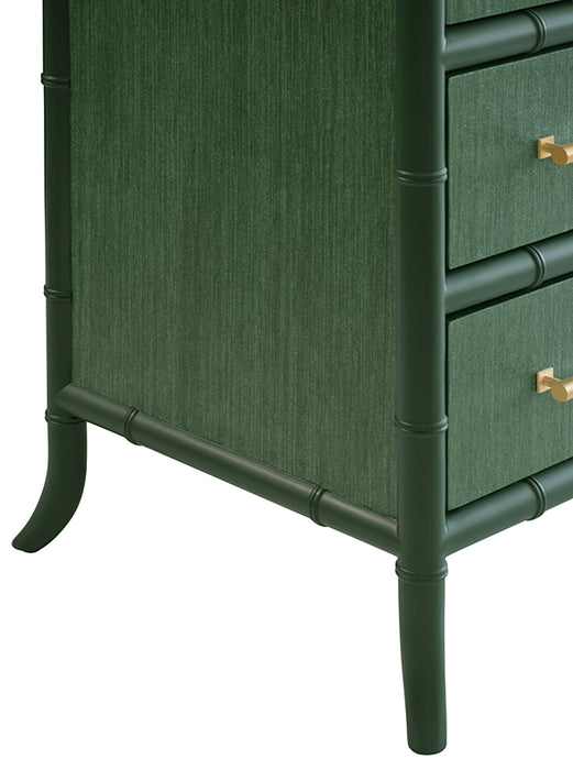Worlds Away - Beckett Four Drawer Chest in Dark Green Matte Lacquer - BECKETT GR - GreatFurnitureDeal