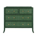 Worlds Away - Beckett Four Drawer Chest in Dark Green Matte Lacquer - BECKETT GR - GreatFurnitureDeal