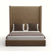 Nativa Interiors - Aylet Plain Eco-Leather High 87" King Caramel Bed - BED-AYLET-PL-HI-KN-VIN-CARAMEL - GreatFurnitureDeal