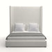 Nativa Interiors - Aylet Plain Eco-Leather Low 47"California King Stone Bed - BED-AYLET-PL-LOW-CA-VIN-STONE - GreatFurnitureDeal