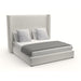 Nativa Interiors - Aylet Plain Eco-Leather Medium 67"King Stone Bed - BED-AYLET-PL-MID-KN-VIN-STONE - GreatFurnitureDeal