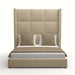 Nativa Interiors - Aylet Square Tufted Eco-Leather Low 47"King Cream Bed - BED-AYLET-VC-LOW-KN-VIN-CREAM - GreatFurnitureDeal