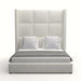 Nativa Interiors - Aylet Square Tufted Eco-Leather Low 47"California King Stone Bed - BED-AYLET-VC-LOW-CA-VIN-STONE - GreatFurnitureDeal