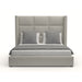 Nativa Interiors - Aylet Square Tufted Eco-Leather Medium 67" California King Stone Bed - BED-AYLET-SQ-MID-CA-VIN-STONE - GreatFurnitureDeal