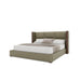 Nativa Interiors - Irenne Square Eco-Leather Low 47" King Stone Bed - BED-IRENNE-SQ-LOW-KN-VIN-STONE - GreatFurnitureDeal