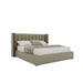 Nativa Interiors - Irenne Vertical Eco-Leather Low 47" California King Stone Bed - BED-IRENNE-VC-LOW-CA-VIN-STONE - GreatFurnitureDeal