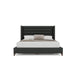 Nativa Interiors - Megan Horizontal Channel King Bed Charcoal - BED-MEGAN-HC-KN-PF-CHARCOAL - GreatFurnitureDeal