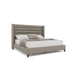 Nativa Interiors - Megan Horizontal Channel King Bed Grey - BED-MEGAN-HC-KN-PF-GREY - GreatFurnitureDeal