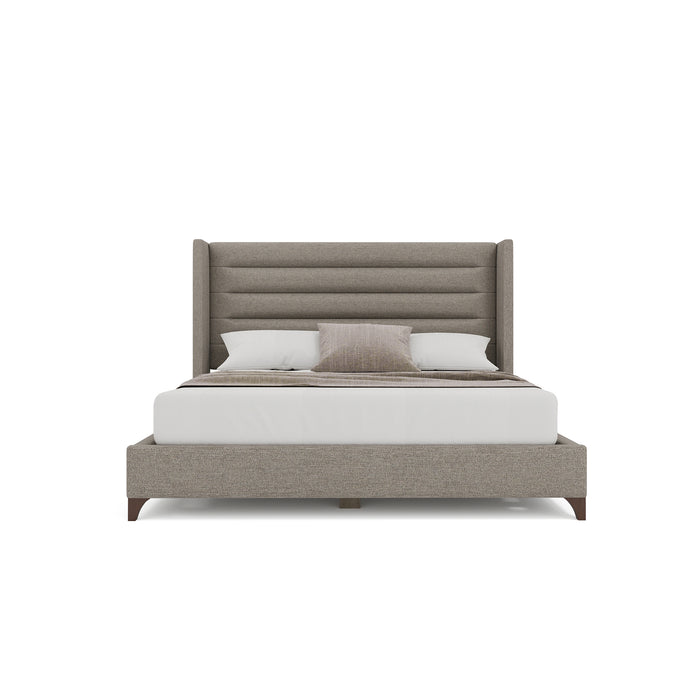 Nativa Interiors - Megan Horizontal Channel King Bed Grey - BED-MEGAN-HC-KN-PF-GREY - GreatFurnitureDeal