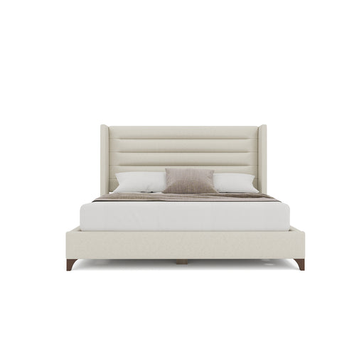 Nativa Interiors - Megan Horizontal Channel Queen Bed Off White - BED-MEGAN-HC-QN-PF-WHITE - GreatFurnitureDeal