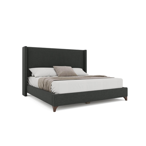 Nativa Interiors - Megan Classic Plain King Bed Charcoal - BED-MEGAN-PL-KN-PF-CHARCOAL - GreatFurnitureDeal