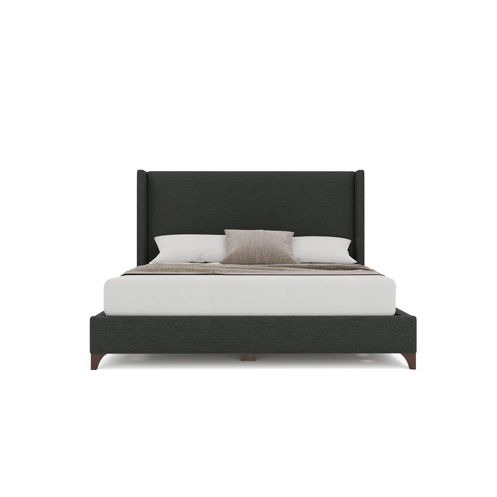 Nativa Interiors - Megan Classic Plain King Bed Charcoal - BED-MEGAN-PL-KN-PF-CHARCOAL - GreatFurnitureDeal