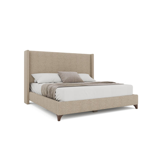 Nativa Interiors - Megan Classic Plain Queen Bed Flax - BED-MEGAN-PL-QN-PF-FLAX - GreatFurnitureDeal