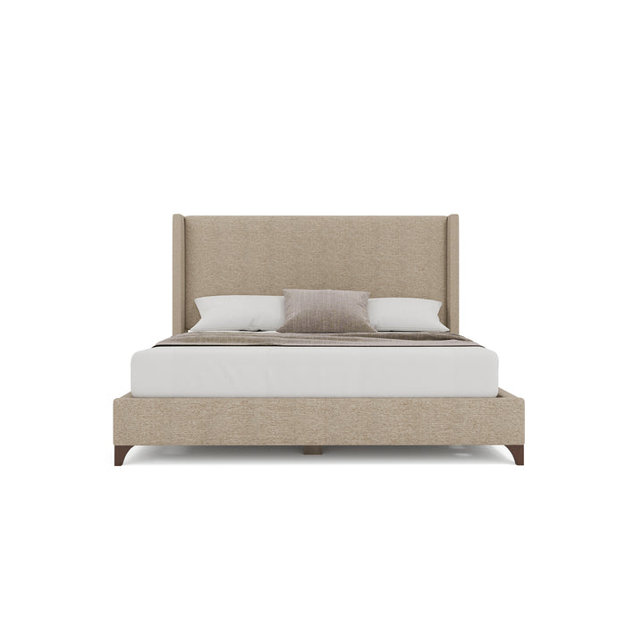 Nativa Interiors - Megan Classic Plain Queen Bed Flax - BED-MEGAN-PL-QN-PF-FLAX - GreatFurnitureDeal