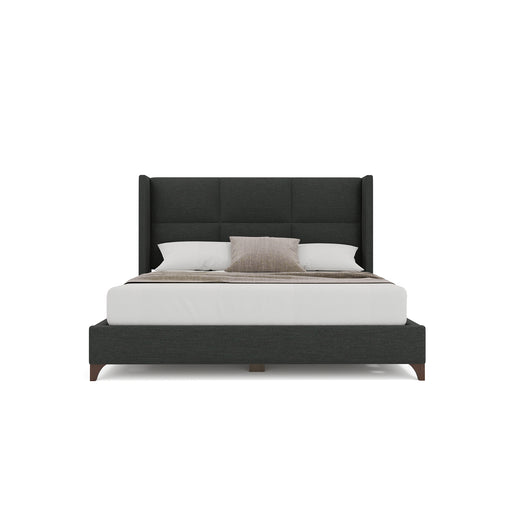 Nativa Interiors - Megan Square Queen Bed Charcoal - BED-MEGAN-SQ-QN-PF-CHARCOAL - GreatFurnitureDeal