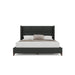 Nativa Interiors - Megan Square Queen Bed Charcoal - BED-MEGAN-SQ-QN-PF-CHARCOAL - GreatFurnitureDeal